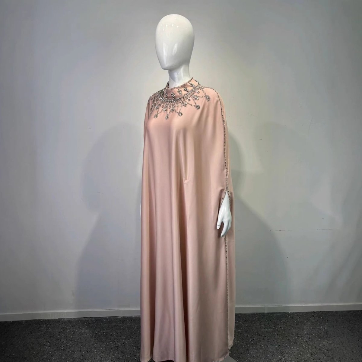 Crystal Embellished Cape Kaftan (MA418)