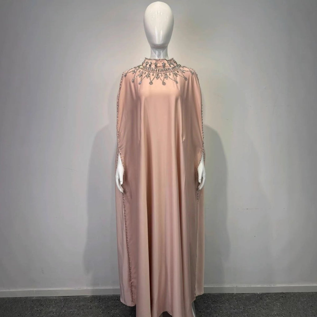 Crystal Embellished Cape Kaftan (MA418)