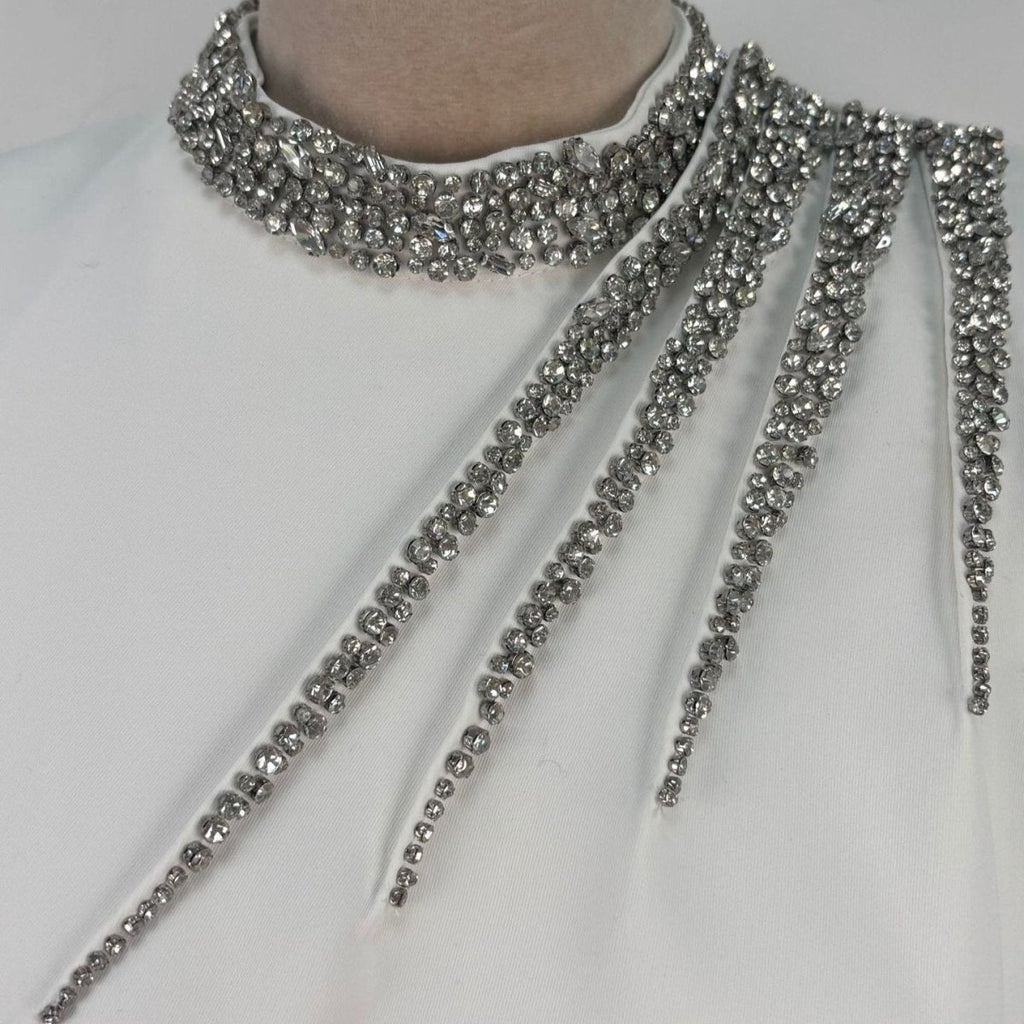 Crystal Embellished Evening Gown(MS313)