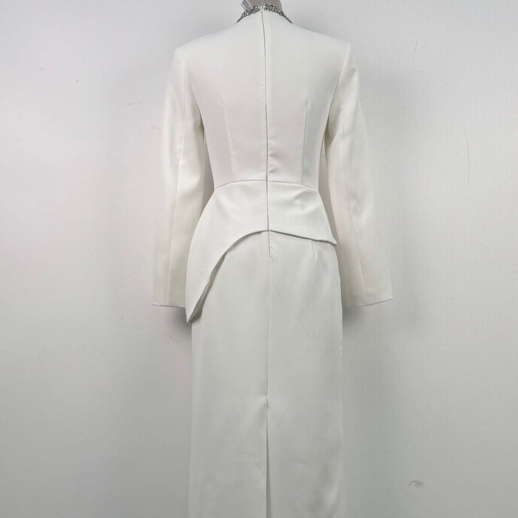 Crystal Embellished Evening Gown(MS313)