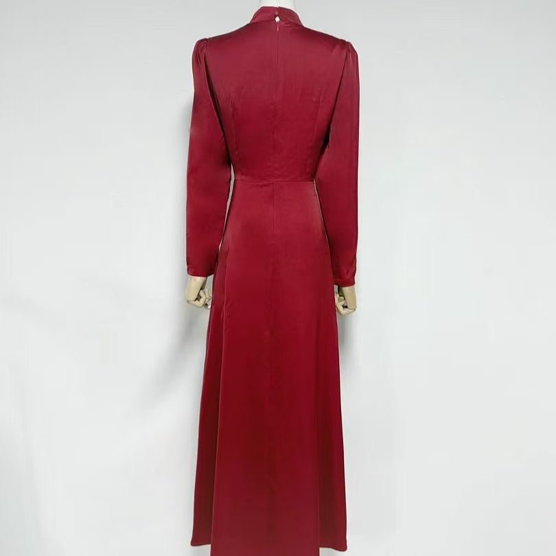 Crystal-Embellished Ruched Dress with Asymmetric Ruffle Skirt(MS346)