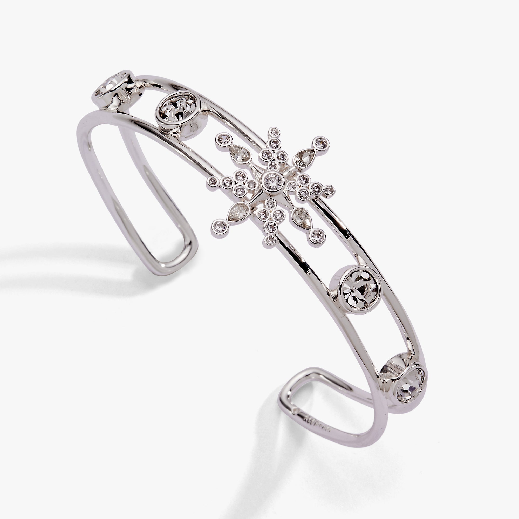 Crystal Snowflake Cuff Bracelet