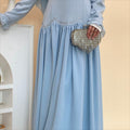 Crystal Waist Chain Dress with Ruffle Cuffs(MS306)