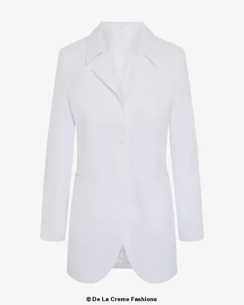 Curved Hem Longline Blazer