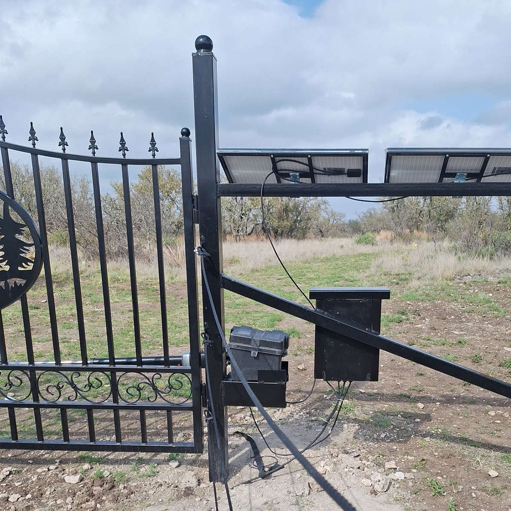 20x8 ft Steel Dual Swing Driveway Gate