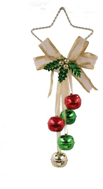 Cute Christmas Tree Bell Pendants Hanging Tree Decorations Door Metal Jingle Bell Hangers Wind Chimes Christmas Jingle Bells Door Hanger Ornaments Christmas Tree Ornaments Decoration