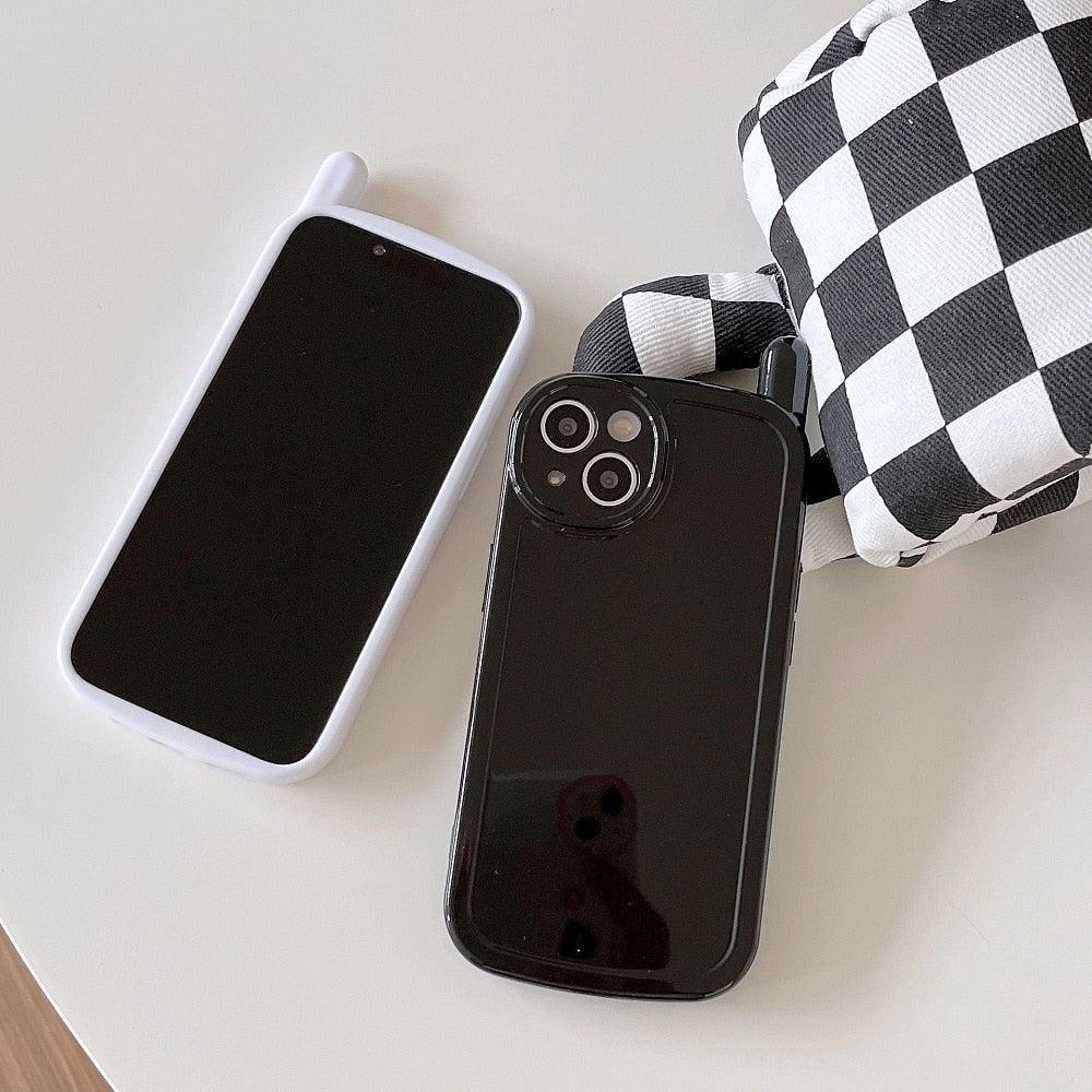 Cute Classic Retro Phone Style Case For iPhone 13 12 11 Pro Max X XR XS 7 8 Plus Shockproof Soft Silicone Cover Ultra Light Solid Color Back Cover Comfortable Grip Unique Design Phone Case