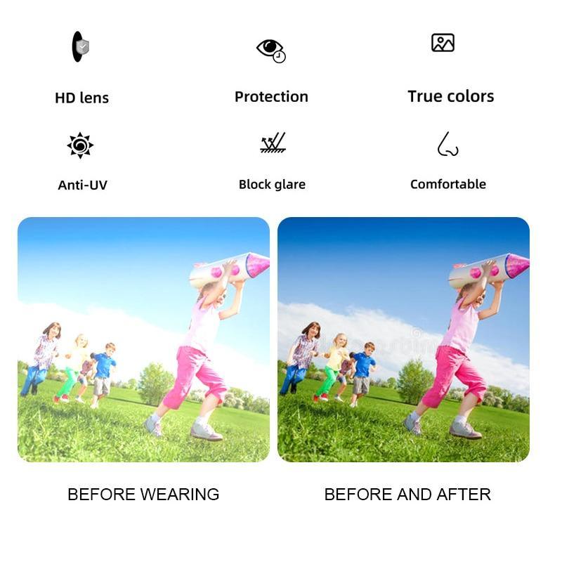 Cute Round Polarized Sunglasses for Kids Girls Boys UV400 Protection Fashionable &  Children's Sunglasses New Cute Baby Round Frame & Colorful Sunshade Mirror For Kids