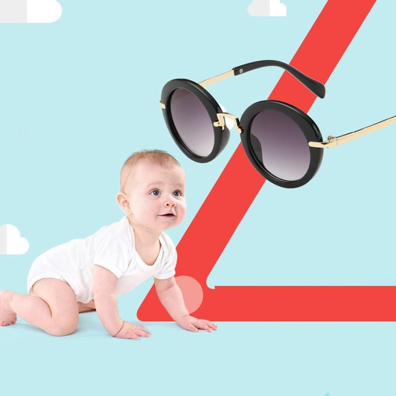 Cute Round Polarized Sunglasses for Kids Girls Boys UV400 Protection Fashionable &  Children's Sunglasses New Cute Baby Round Frame & Colorful Sunshade Mirror For Kids