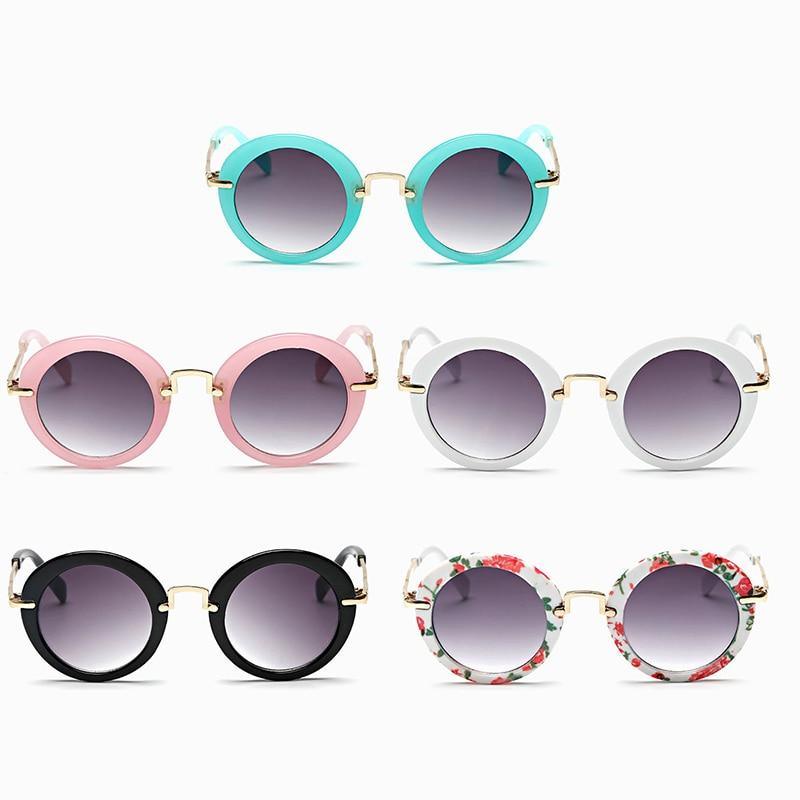Cute Round Polarized Sunglasses for Kids Girls Boys UV400 Protection Fashionable &  Children's Sunglasses New Cute Baby Round Frame & Colorful Sunshade Mirror For Kids
