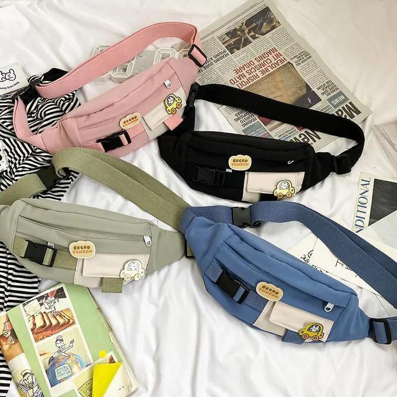 Cute Solid Color Fanny Pack For Girls Trendy Crossbody Chest Bag Belt Waist Packs Workout Traveling Dog Walking Casual Fashion Outdoor Waist Pack Bag Cool Fanny Packs