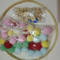 Cute Wool Ball Wind Chimes Newborn Baby Bed Bell Dream Catcher String Pendant Kids Room Decoration Wooden Wind Chime Bed Bell Nursery Crib Bed Bell Baby Bedroom Ceiling Wooden Beads Wind Chime Wall Hanging Ornament