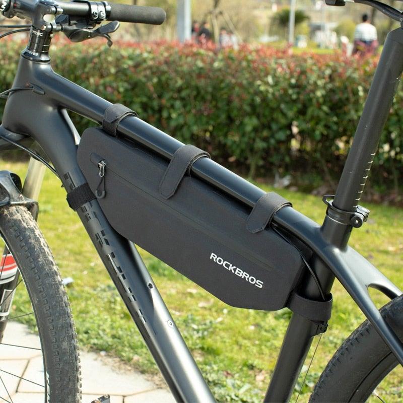 Cycling Bicycle Bags Top Tube Front Frame Bag Waterproof Road  Dirt-resistant Bike Accessories Bags  Bike Frame Bag Waterproof Bike Elegant Design Bag Bicycle Under Top Tube Bag Corner Pouch Storage Bag For Cycling Accessories