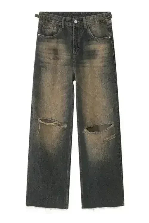 Distressed Wide Leg Jeans