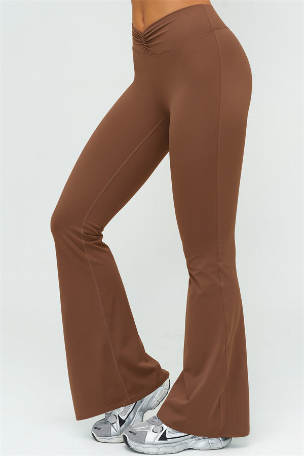 The Lushness V-Back Sports Bra Flared Leggings 2-Piece Set