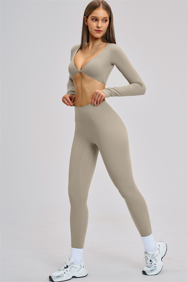 The Zestful Long Sleeve Crop Top