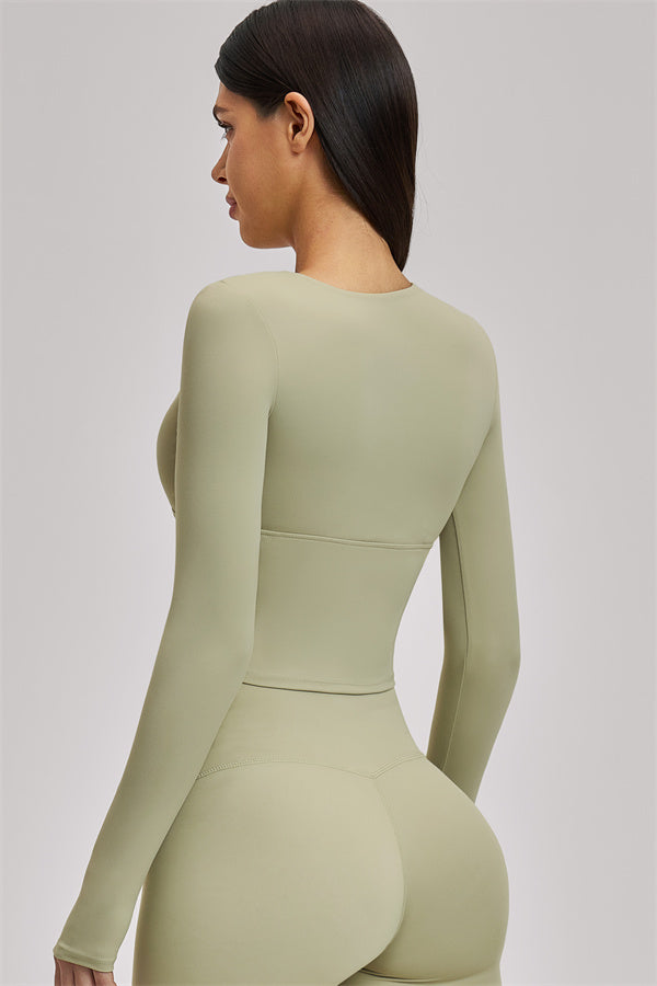 The Swoon Long Sleeve Crop top Shorts 2-Piece Set