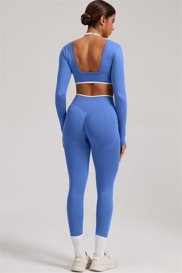 The Elevate New Long Sleeve Crop top Leggings 2-Piece Set