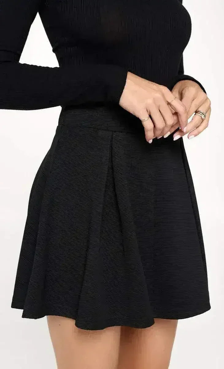 High-Waisted Pleated Skater Skirt - Flowy & Flirty | Femstylo