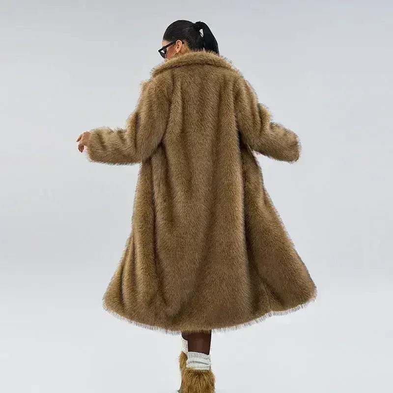 Royal Faux Fur Maxi Coat – 25 Edition