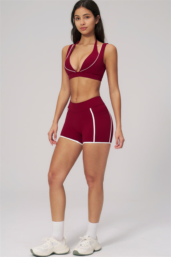The Clarity Contour Line Sports Bra Shorts 2-Piece Set