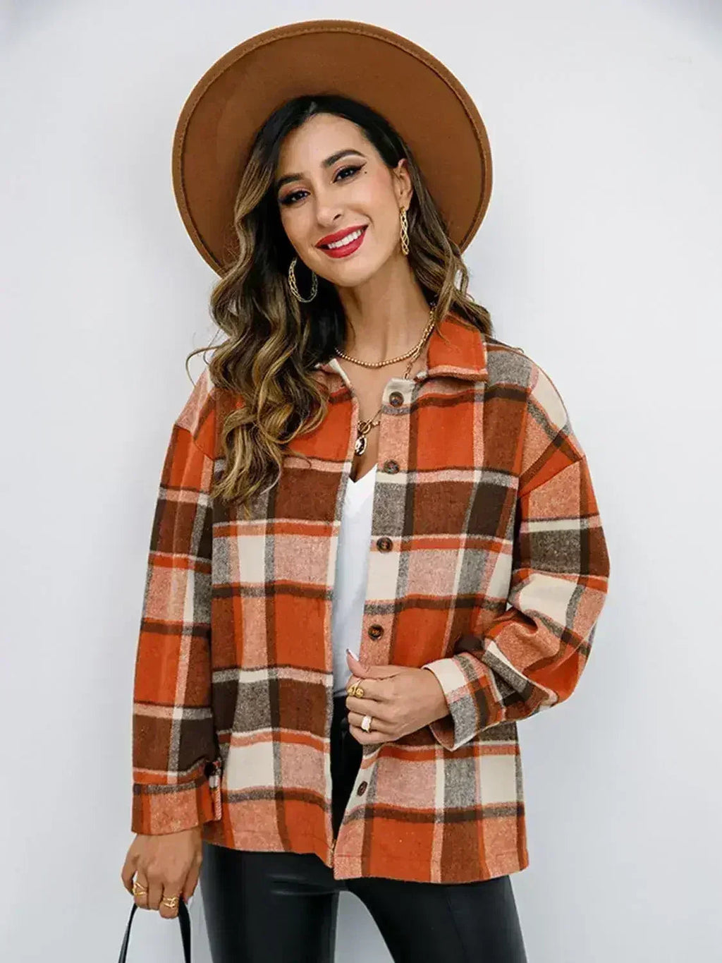 Pumpkin Spice Button-Down Jacket