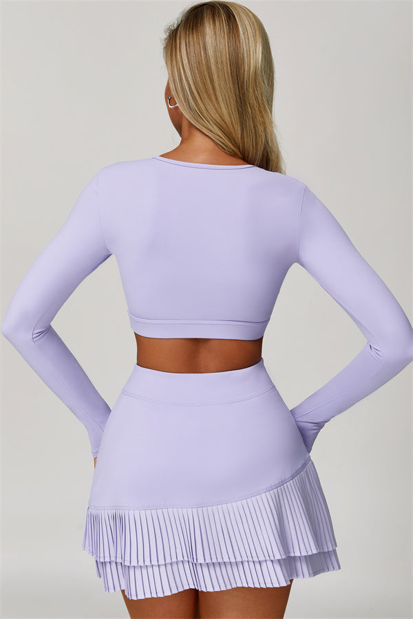 The Lavish Long Sleeve Cut-out Crop Top