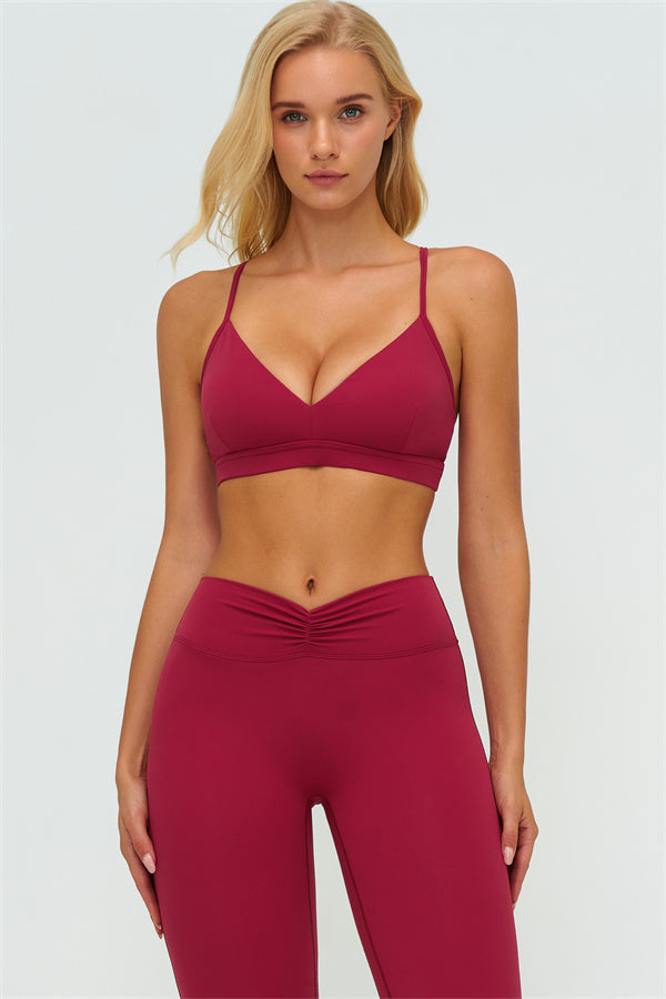 The Lushness Y-Back Sports Bra Flared Leggings 2-Piece Set