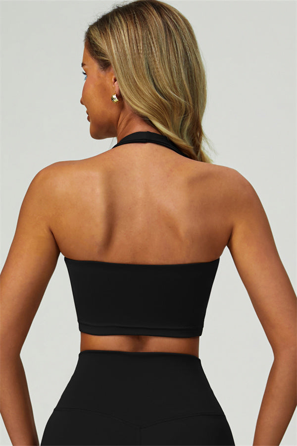 The Seraphine Halter Crop Top Leggings 2-Piece Set