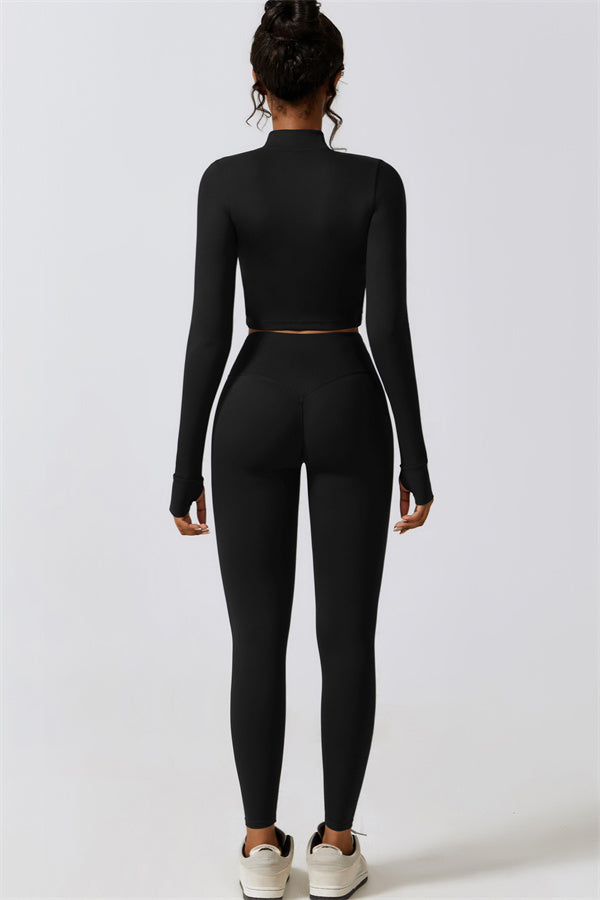 Juno Star Jacket Sports Bra Leggings 3-Piece Set