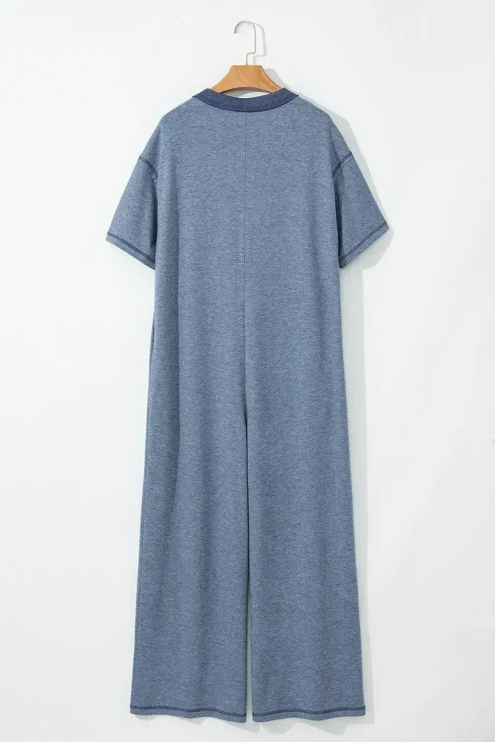 Jet Stream Patchwork Pocket Short Sleeve Jumpsuit
