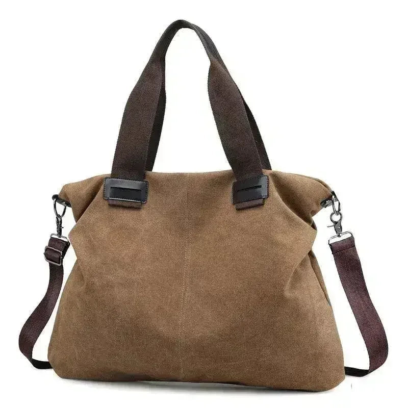 Casual Canvas Large Shoulder Bag For Young Women