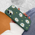 Daisy Silicone Case For iPhone 13 12 Pro Mini 11 Pro Max X XR XS New Ultra Thin Soft Phone Cover Case Daisy Pattern Glossy Soft Silicone Case Cute Girls Case Slim Lightweight Protective Bumper Cover