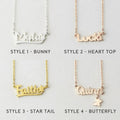 Little Girl Necklace, Baby Name Necklace, Toddler Gift, Baby Shower
