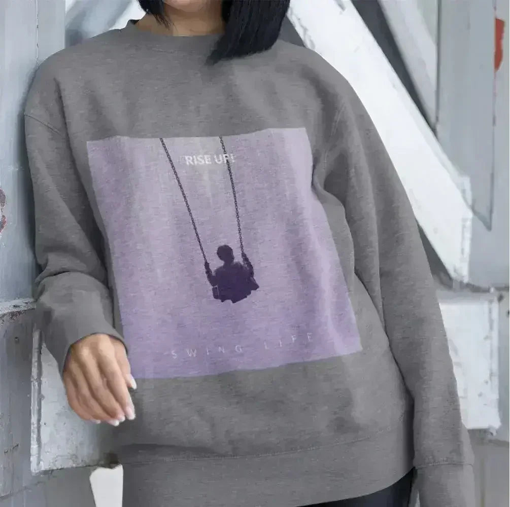Purple Logo Sweatshirt - Soft Loose Fit Women's Top | Femstylo