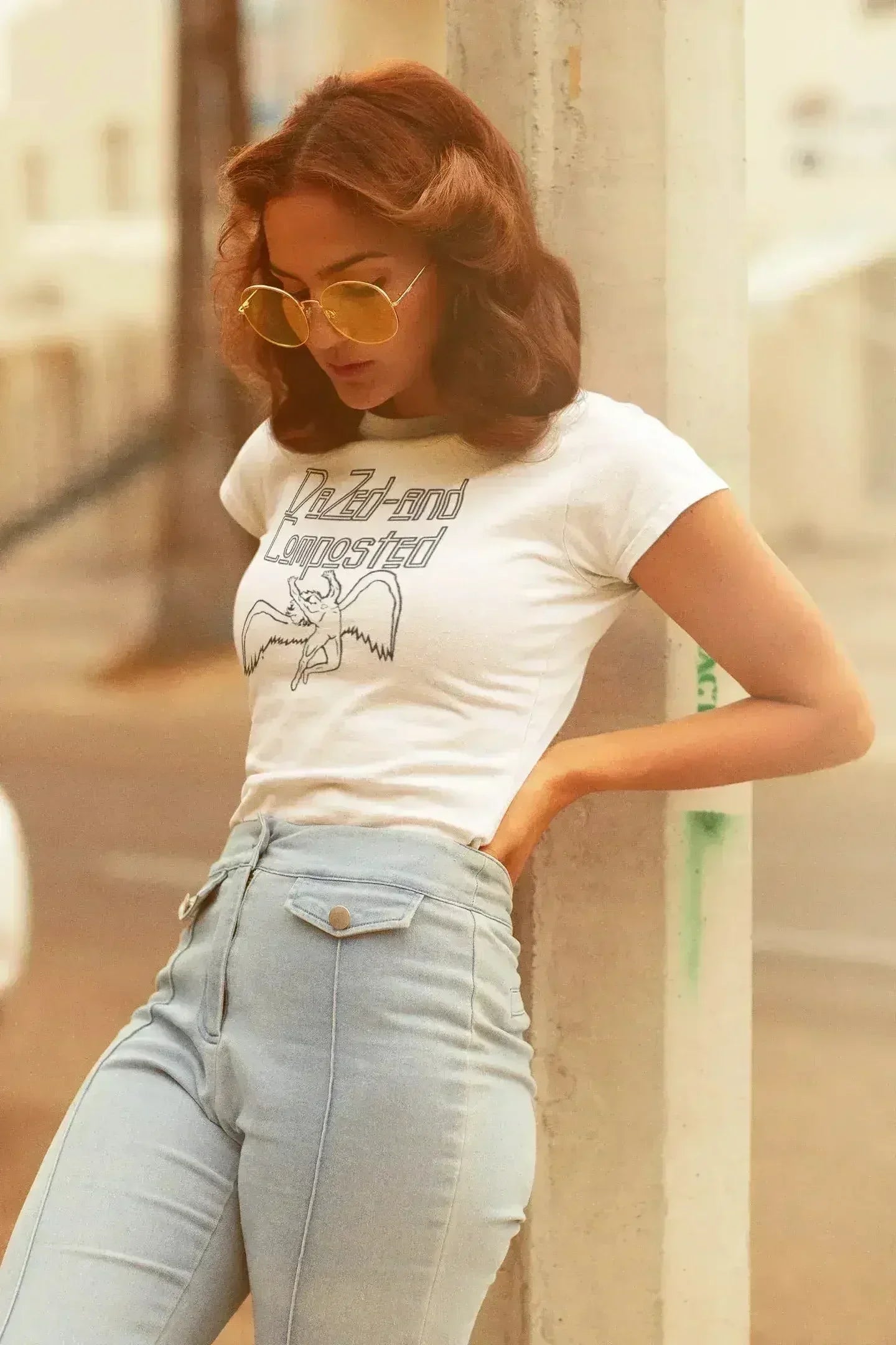 Led Zeppelin Organic Cotton Crop Top - Dazed and Composted
