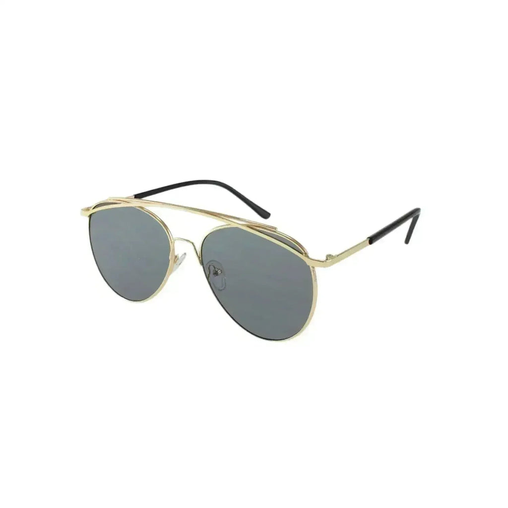 Jase New York Lincoln Sunglasses – Smoke Aviators with Brow Bar