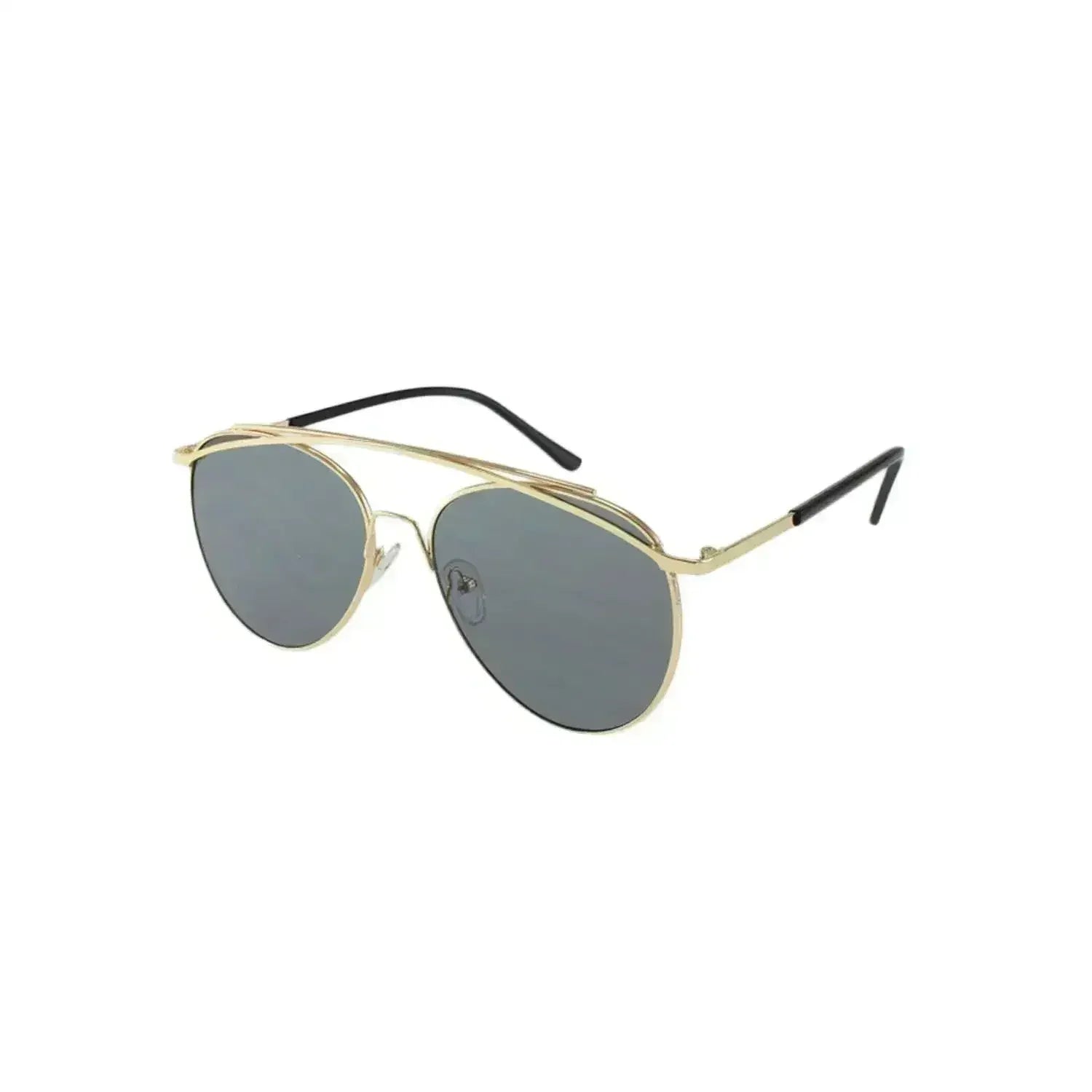 Jase New York Lincoln Sunglasses – Smoke Aviators with Brow Bar