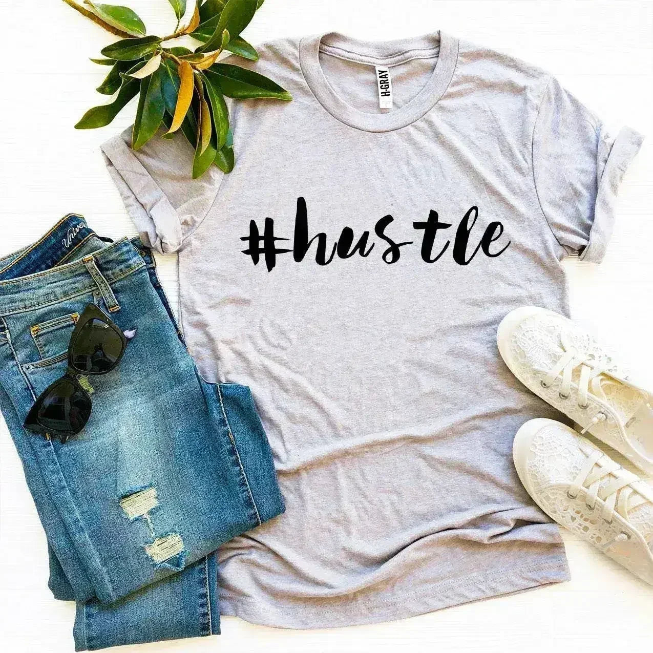 Hustle Printed Women T-Shirt | Premium Cotton | Bella Canvas