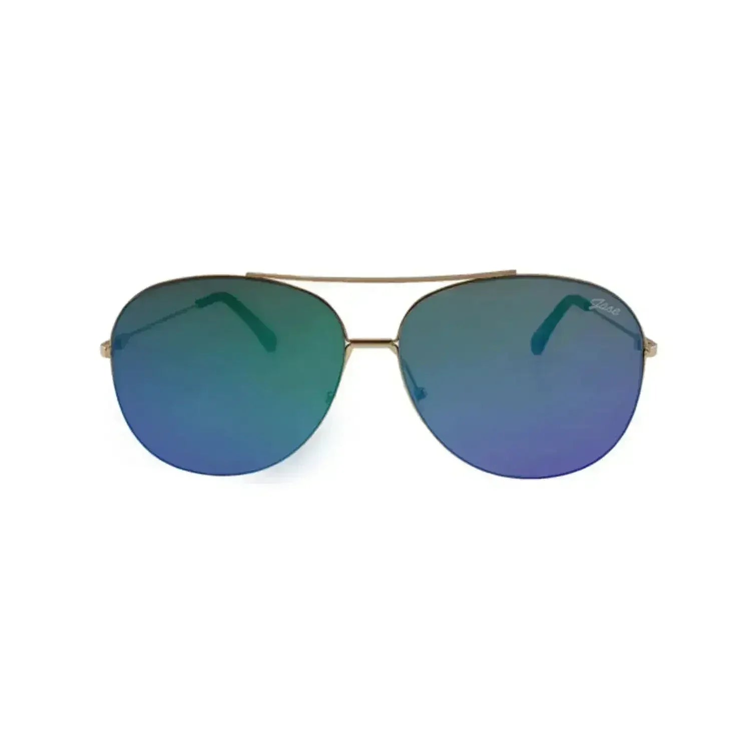 Jase New York Gold Aviators – Purple/Blue Mirror UV400 Sunglasses