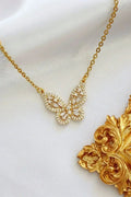 24K Butterfly Pendant Necklace