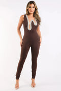 Glam Up Your Wardrobe with this Sexy Embellished Bodycon Jumpsuit