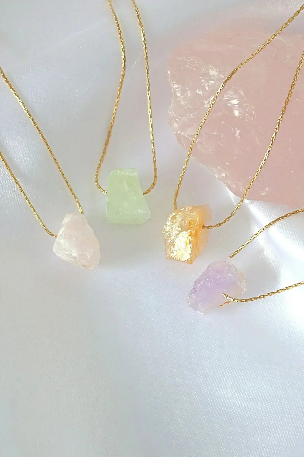 Raw Natural Crystals | 24 Karats Pendant Necklaces