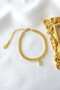 Custom Initial 24 Karats Thick Cuban Chain Bracelet