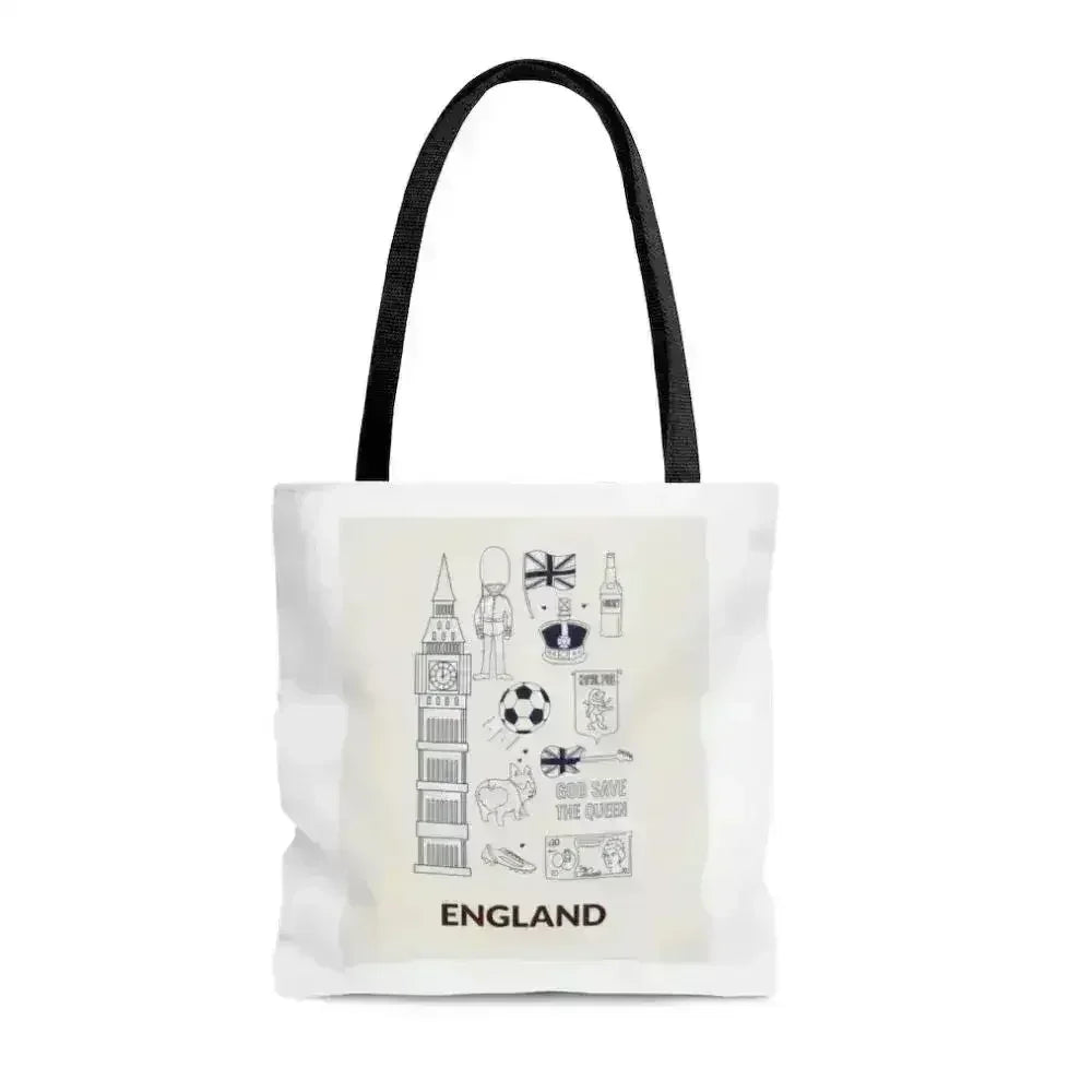 England Symbol Tote Bag - Medium Polyester Shopper 16