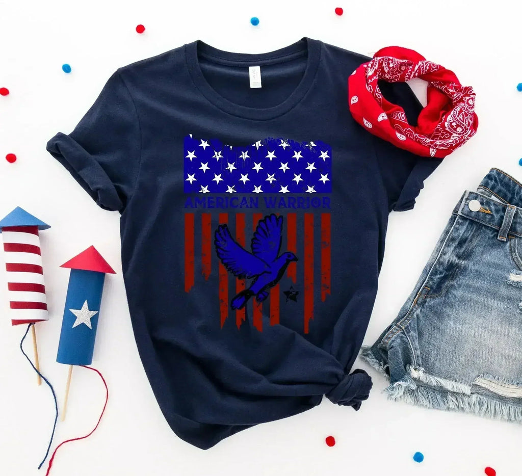 American Warrior T-shirt – Premium Ring-Spun Cotton Tee for Strength & Pride