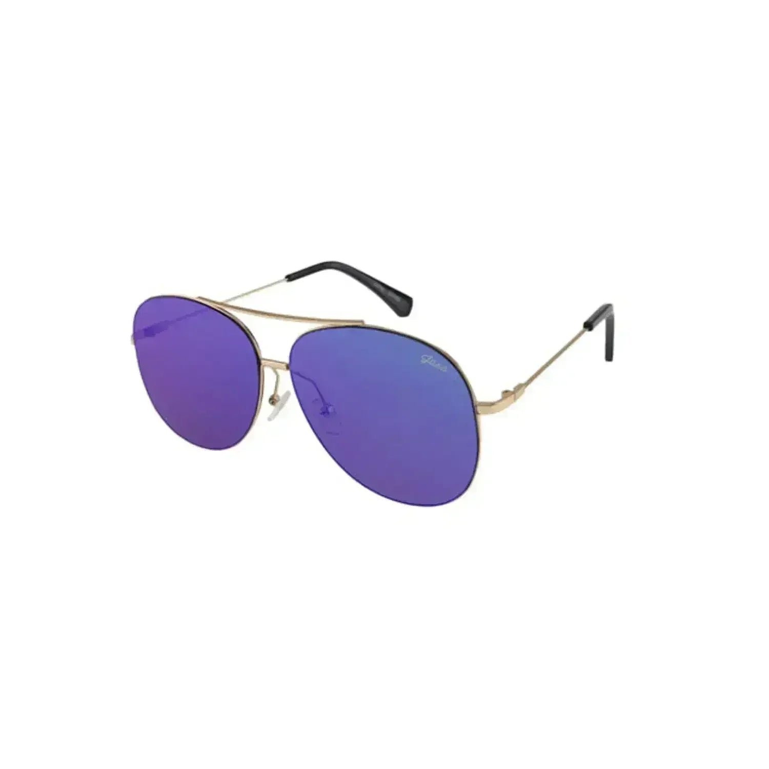 Jase New York Gold Aviators – Purple/Blue Mirror UV400 Sunglasses