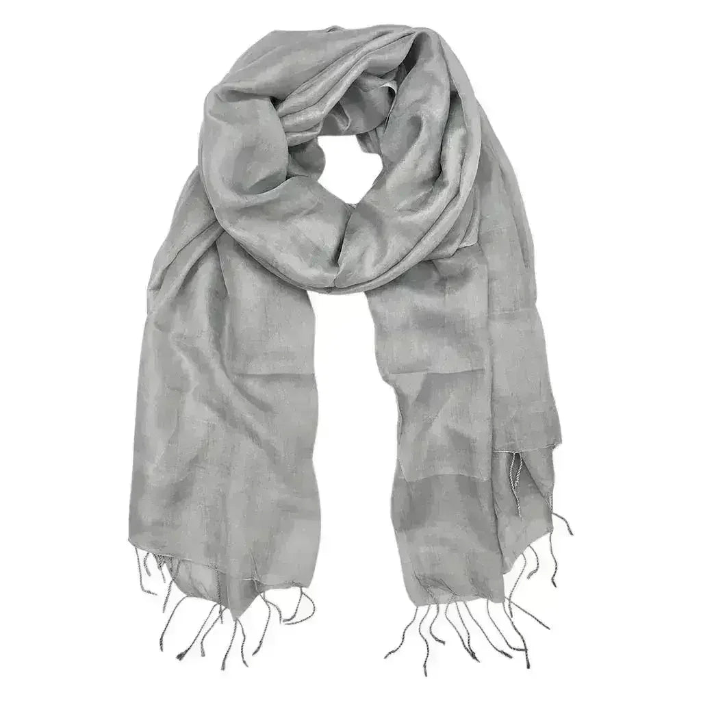 Silver Moon Khmer Silk Scarf