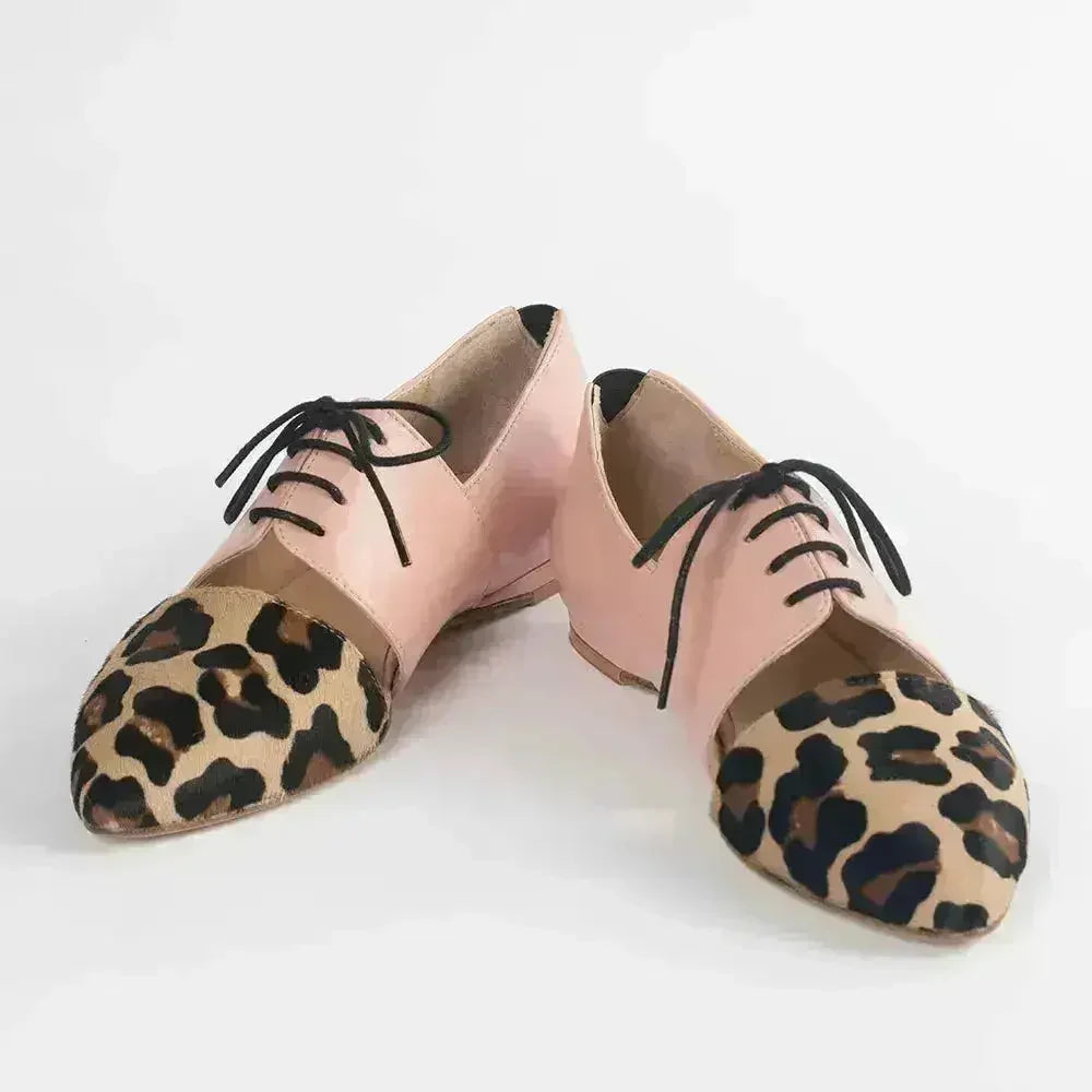 Calf Hair Leather Flat Shoes- Native by Lordess