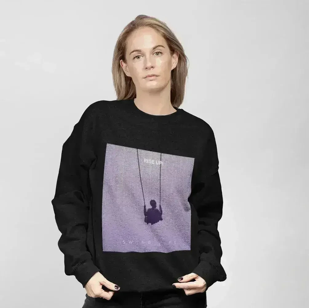 Purple Logo Sweatshirt - Soft Loose Fit Women's Top | Femstylo